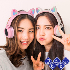 Auriculares De Diadema Con Orejas De Gato Bluetooth - tienda en línea