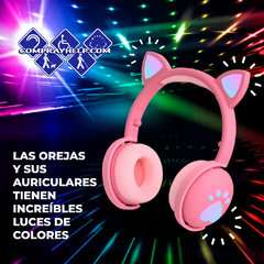 Audifonos Bluetooth Con Orejas de Gato Fidelidad De Sonido 5 Colores - tienda en línea