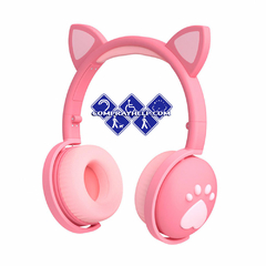 Audifonos Bluetooth Con Orejas de Gato Fidelidad De Sonido 5 Colores - tienda en línea