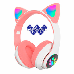 Imagen de Diadema Gato Bluetooth Auriculares Colorido Led Luminoso
