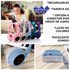 Auriculares De Diadema Con Orejas De Gato Bluetooth - comprar en línea
