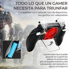 Gamepad Control Soporte Cargador Celular Ventilador Juego - comprar en línea