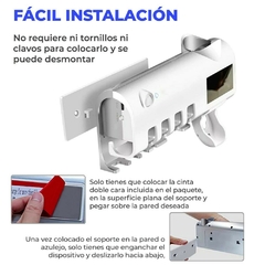 Innovación y Comodidad para Tu Higiene Bucal | Esterilizador de Cepillo de Dientes con Exprimidor de Pasta Dental - Comprayhelp