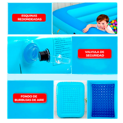 Alberca Inflable Rectangular 110cm X 90cm X 36cm en internet