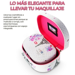 Imagen de ¡Lleva tu belleza a todas partes! Kit de Cosmetiqueras con Espejo: 3 Piezas de Estilo y Funcionalidad en un solo lugar