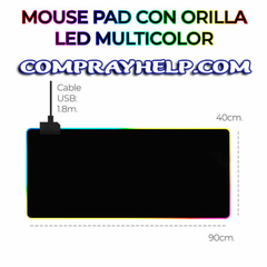 Mouse Pad Gamer Con Luz Led RGB Iluminado 90×40 CM
