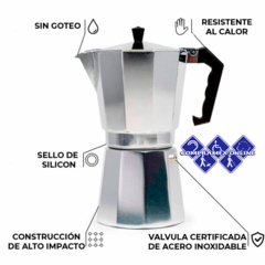 Cafetera Colombia Manual Plateada Italiana 150ml - comprar en línea