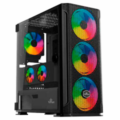 GABINETE YEYIAN YGH-49703 HOLLOW 2500 ATX/3VENT/ ARGB/MESH/USB/NEGRO