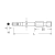 Ponteira Allen 2,5mm x 50mm x 1/4 Pol Sextavado - comprar online