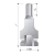 Soquete Allen de Impacto 3/16 Pol Curto x 3/8 Pol - comprar online