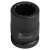 Soquete Estriado de Impacto 22mm Curto x 1/2 Pol