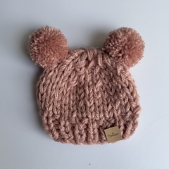 Gorro Pompones Rosa