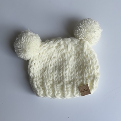 Gorro Pompones Natural