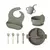 Kit Introdução Alimentar de silicone e madeira de bambu, 8 Pçs