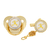 Chupeta Personalizada com Letra + Clipe Premium Grátis - (ouro c strass) - comprar online
