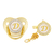 Chupeta Personalizada com Letra + Clipe Premium Grátis - (ouro c strass) - loja online
