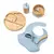 Kit Introdução Alimentar ELEFANTINHO de Silicone e Bambu, 7 Pçs - BABY CLOSET