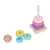 Imagem do Brinquedo Educativo Pirâmide Madeira 7 Peças Torre De Encaixe 14cm | 1 8 m+