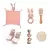 7 Pçs-Kit De Brinquedos De Banho De Madeira E Crochê, Naninha E Outros - BABY CLOSET