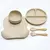 Kit Alimentação Bebê Silicone Prato, Tigela, Babador, Garfo E Colher, 5 pçs - loja online