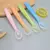 Conjunto De Colher De Silicone Macio Infantil, Bebê Aprendendo A Comer na internet