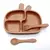 Prato Infantil Com Divisória E Ventosa + Talheres Silicone Introdução Alimentar Bebê, 3 Pçs - comprar online