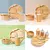 Conjunto Introdução Alimentar de Louça de Mesa de Bambu Infantil - 4 peças