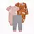 3 peças/Conjunto Bodysuit Manga Flor De Algodão Bebê Recém-Nascido, 6-24 M - comprar online