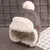 Gorro de couro artificial de pelúcia grossa infantil - comprar online