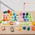 Brinquedo Pedagógico Madeira Montessori Números Cores Formas