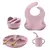 Imagem do Kit 8 Alimentação Bebê Babador Prato Tigela Copinho Silicone