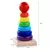 Brinquedo Educativo Pirâmide Madeira 7 Peças Torre De Encaixe 14cm | 1 8 m+ - loja online
