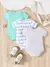 3 Peças/lote Bodysuit Para Bebê Recém-Nascido Manga Curta Elefante