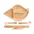 Conjunto De Alimentação Placa De Bambu Para Alimentação de Bebês, Silicone, Garfo, Colher, BPA - comprar online