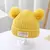 Gorro De Malha Monocromática Com Pom Pom Para Crianças - BABY CLOSET