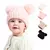 Gorro em Tricô para Bebês com Pom Pom