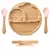 Imagem do Kit 3, 6 pçs-Louça infantil Em Silicone E Bambu Orgânico Inclui Prato, Tigela, Copo E Babador