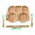 Conjunto De Alimentação Placa De Bambu Para Alimentação de Bebês, Silicone, Garfo, Colher, BPA