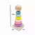 Brinquedo Educativo Pirâmide Madeira 7 Peças Torre De Encaixe 14cm | 1 8 m+ - BABY CLOSET