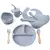 Kit 8 Alimentação Bebê Babador Prato Tigela Copinho Silicone na internet