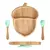 Conjunto De Alimentação Placa De Bambu Para Alimentação de Bebês, Silicone, Garfo, Colher, BPA - comprar online