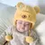 Gorro Lã Adorável Inverno Bebê Urso chapéus Recém-Nascidos
