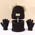 Imagem do 3 Pçs-Gorro infantil Pom Pom cachecol infinito e luvas para menino e meninas
