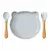 Conjunto de Alimentação de Silicone Mamaplan-Baby, Pratos Urso, 3 Pçs