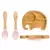 3 Peças Kit Introdução Alimentar Bambu Placa De Sucção - loja online