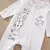 1 Peças/lote Body Comprido Coelho Branco Infantil Estampado Confortável, 0-18 meses na internet