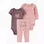 Imagem do 3 peças/Conjunto Bodysuit Manga Flor De Algodão Bebê Recém-Nascido, 6-24 M