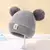 Gorro De Malha Com Pom Pom Para Crianças Bebê-1Pç