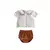 2 Peças/lote Body De Manga Curta Gola Bordado Para Bebê Menina | 0 a 18 m - BABY CLOSET