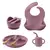 Kit 8 Alimentação Bebê Babador Prato Tigela Copinho Silicone - loja online